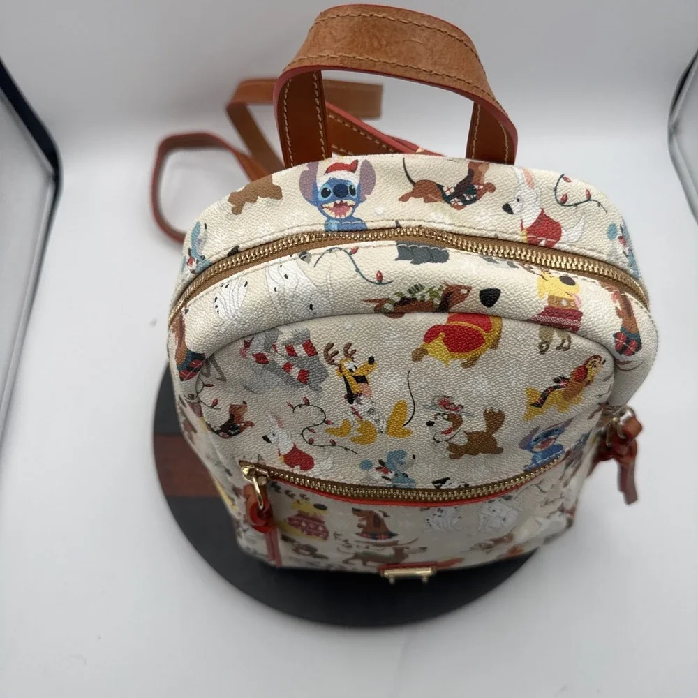 Disney Parks Christmas Santa Tails Paws Dogs Backpack Bag Dooney & Bourke NWOT